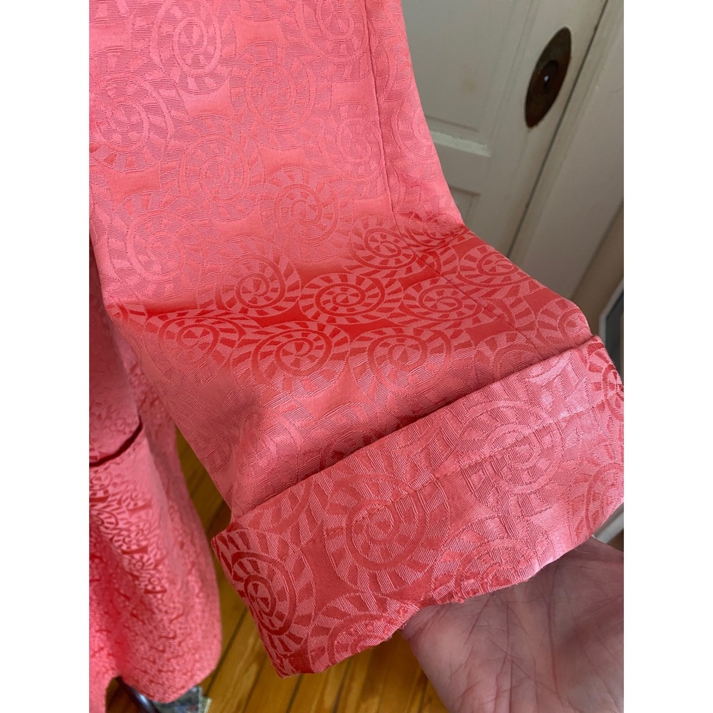Vintage‎ Coral orange Duster Coat hand made Sz XXL - Picture 4 of 8